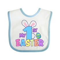 Inktastic My 1st Easter One with Bunny Ears and Tail Boys or Girls Baby Bib