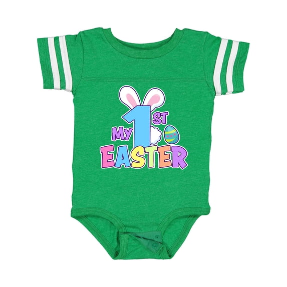 Inktastic My 1st Easter One with Bunny Ears and Tail Boys or Girls Baby Bodysuit
