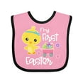 thumbnail image 1 of Inktastic My 1st Easter with Baby Chick and Eggs in Wagon Boys or Girls Baby Bib, 1 of 4