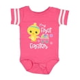thumbnail image 1 of Inktastic My 1st Easter with Baby Chick and Eggs in Wagon Boys or Girls Baby Bodysuit, 1 of 5