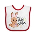 thumbnail image 1 of Inktastic My 1st Easter with Brown Bunny and Easter Eggs Boys or Girls Baby Bib, 1 of 4