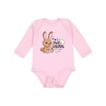 thumbnail image 1 of Inktastic My 1st Easter with Brown Bunny and Easter Eggs Boys or Girls Long Sleeve Baby Bodysuit, 1 of 5