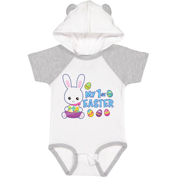 Inktastic My 1st Easter with Bunny and Easter Basket Boys Baby Bodysuit