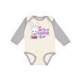 thumbnail image 1 of Inktastic My 1st Easter with Bunny and Easter Basket Girls Long Sleeve Baby Bodysuit, 1 of 5