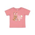 thumbnail image 1 of Inktastic My 1st Easter with Cute Brown Bunny and Easter Eggs Boys or Girls Baby T-Shirt, 1 of 5