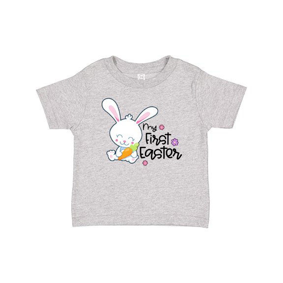 Inktastic My 1st Easter with Cute Bunny and Carrot Boys or Girls Baby T-Shirt