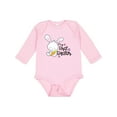 thumbnail image 1 of Inktastic My 1st Easter with Cute Bunny and Carrot Boys or Girls Long Sleeve Baby Bodysuit, 1 of 5