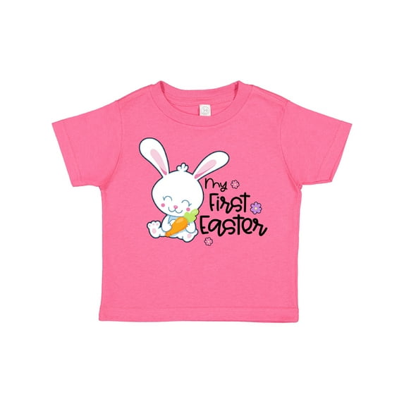 Inktastic My 1st Easter with Cute Bunny and Carrot Boys or Girls Toddler T-Shirt