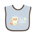 thumbnail image 1 of Inktastic My 1st Easter with Cute Lamb and Easter Eggs Boys or Girls Baby Bib, 1 of 4