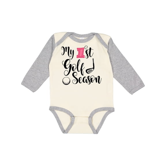 Inktastic My 1st Golf Season Girls Long Sleeve Baby Bodysuit