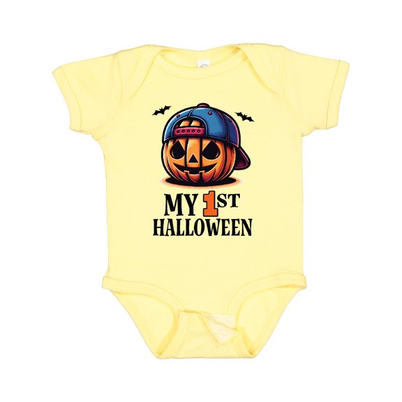 Inktastic My 1st Halloween Boys Pumpkin Boys Baby Bodysuit