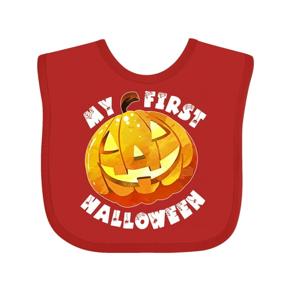 Inktastic My 1st Halloween Cute Pumpkin Boys or Girls Baby Bib