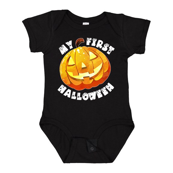 Inktastic My 1st Halloween Cute Pumpkin Boys or Girls Baby Bodysuit