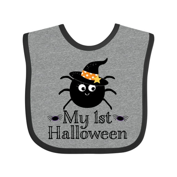 Inktastic My 1st Halloween Witch Spider Boys or Girls Baby Bib