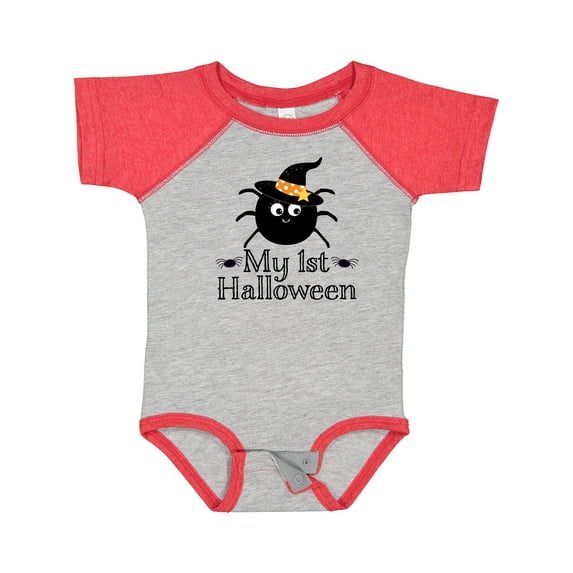 Inktastic My 1st Halloween Witch Spider Boys or Girls Baby Bodysuit