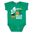 thumbnail image 1 of Inktastic My 1st Halloween with Ghost Monster and Pumpkin Boys or Girls Baby Bodysuit, 1 of 5
