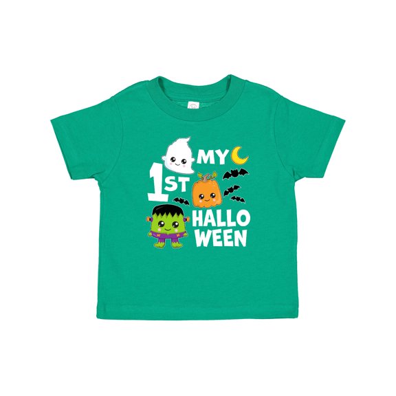 Inktastic My 1st Halloween with Ghost Monster and Pumpkin Boys or Girls Baby T-Shirt