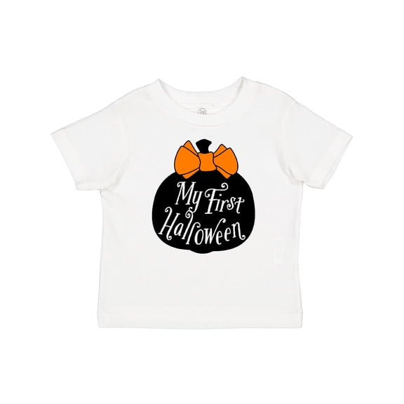 Inktastic My 1st Halloween with Pumpkin and Orange Bow Boys or Girls Baby T-Shirt