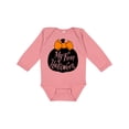 thumbnail image 1 of Inktastic My 1st Halloween with Pumpkin and Orange Bow Boys or Girls Long Sleeve Baby Bodysuit, 1 of 5