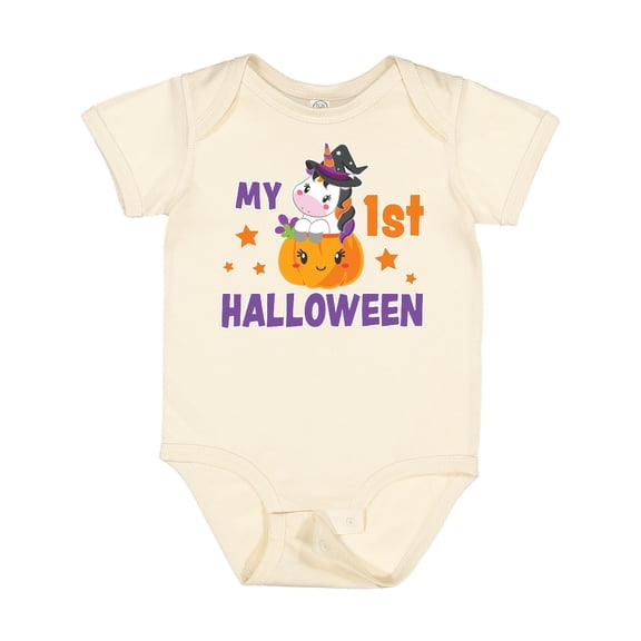 Inktastic My 1st Halloween with Unicorn Witch Girls Baby Bodysuit