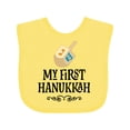 thumbnail image 1 of Inktastic My 1st Hanukkah Dreidel Boys or Girls Baby Bib, 1 of 4