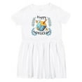 thumbnail image 1 of Inktastic Happy Hanukkah Dreidel and Laurels Girls Toddler Dress, 1 of 5