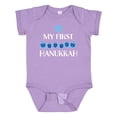 thumbnail image 1 of Inktastic My 1st Hanukkah Dreidels in Blue with Star of David Boys or Girls Baby Bodysuit, 1 of 5
