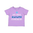 thumbnail image 1 of Inktastic My 1st Hanukkah Dreidels in Blue with Star of David Boys or Girls Toddler T-Shirt, 1 of 5