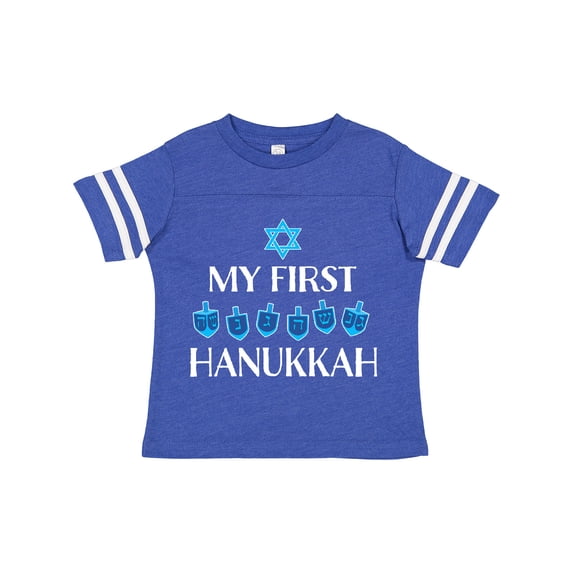 Inktastic My 1st Hanukkah Dreidels in Blue with Star of David Boys or Girls Toddler T-Shirt