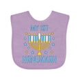 thumbnail image 1 of Inktastic My 1st Hanukkah with Menorah and Stars Boys or Girls Baby Bib, 1 of 4