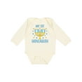 thumbnail image 1 of Inktastic My 1st Hanukkah with Menorah and Stars Boys or Girls Long Sleeve Baby Bodysuit, 1 of 5