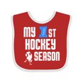 thumbnail image 1 of Inktastic My 1st Hockey Season Boys Baby Bib, 1 of 4