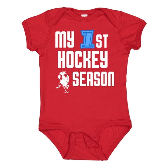 Inktastic My 1st Hockey Season Boys Baby Bodysuit