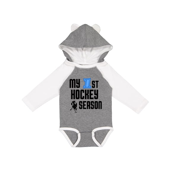 Inktastic My 1st Hockey Season Boys Long Sleeve Baby Bodysuit