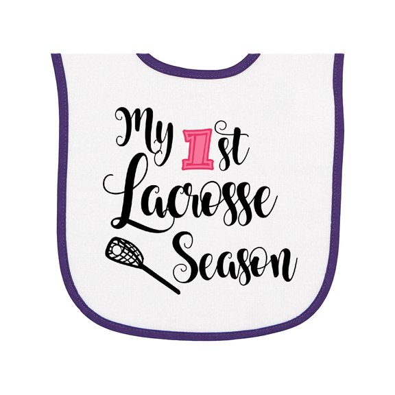 Inktastic My 1st Lacrosse Season Baby Terry Cloth Bib