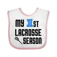thumbnail image 1 of Inktastic My 1st Lacrosse Season Boys Baby Bib, 1 of 4