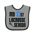 thumbnail image 1 of Inktastic My 1st Lacrosse Season Boys Baby Bib, 1 of 4