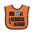 thumbnail image 1 of Inktastic My 1st Lacrosse Season Boys Baby Bib, 1 of 4