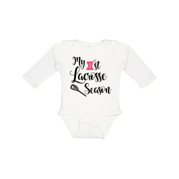 Inktastic My 1st Lacrosse Season Girls Long Sleeve Baby Bodysuit