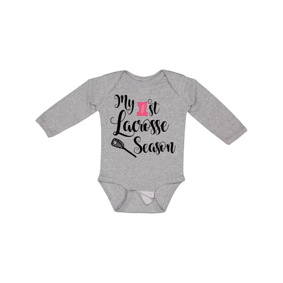 Inktastic My 1st Lacrosse Season Girls Long Sleeve Baby Bodysuit