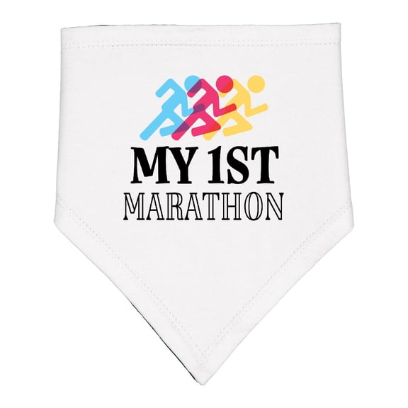 Inktastic My 1st Marathon Race Baby Bandana Bib