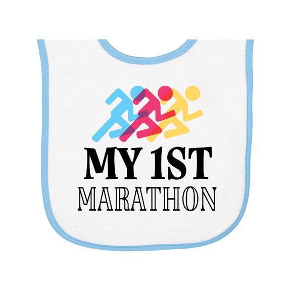 Inktastic My 1st Marathon Race Baby Terry Cloth Bib