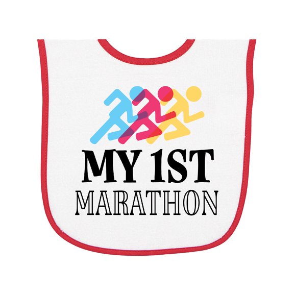Inktastic My 1st Marathon Race Baby Terry Cloth Bib