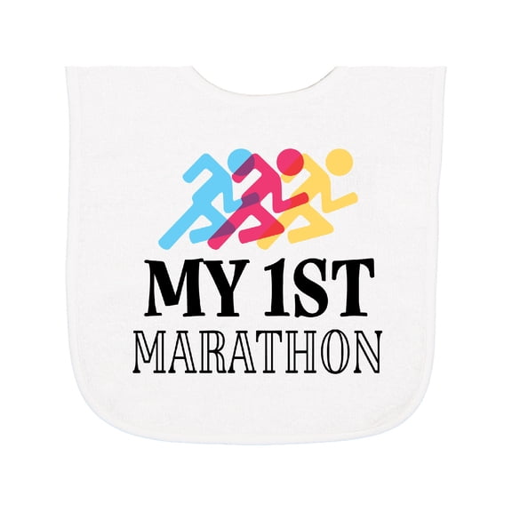 Inktastic My 1st Marathon Race Baby Terry Cloth Bib