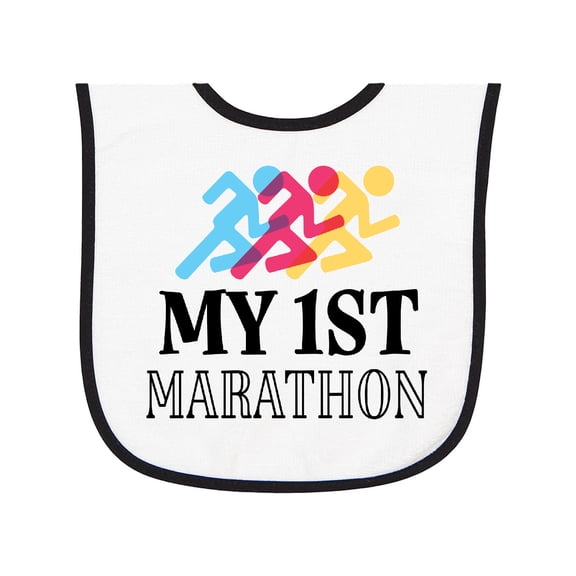 Inktastic My 1st Marathon Race Baby Terry Cloth Bib