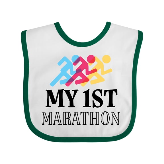 Inktastic My 1st Marathon Race Boys or Girls Baby Bib