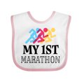 thumbnail image 1 of Inktastic My 1st Marathon Race Boys or Girls Baby Bib, 1 of 4