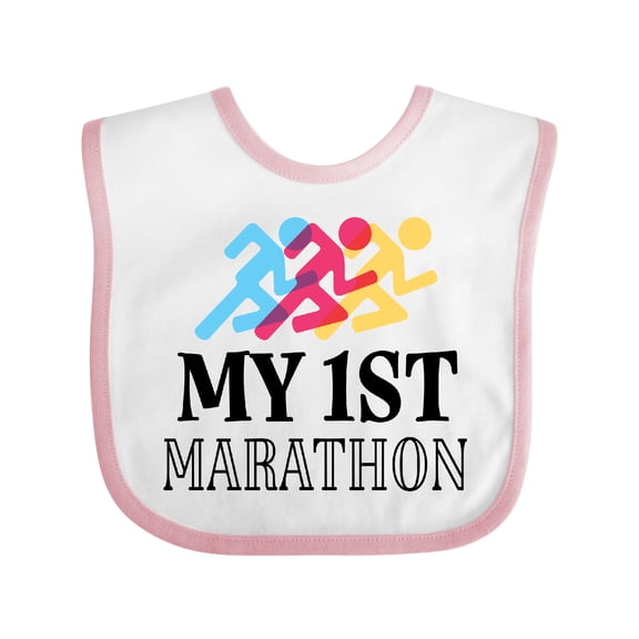 Inktastic My 1st Marathon Race Boys or Girls Baby Bib