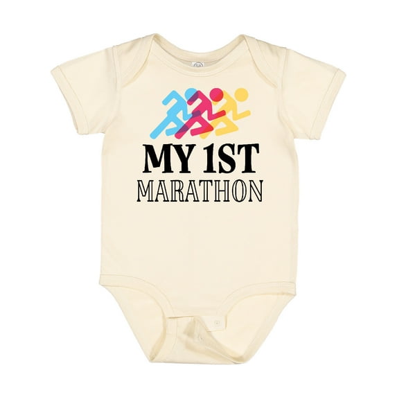 Inktastic My 1st Marathon Race Boys or Girls Baby Bodysuit