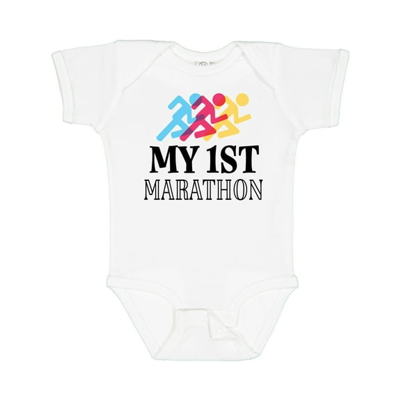 Inktastic My 1st Marathon Race Boys or Girls Baby Bodysuit